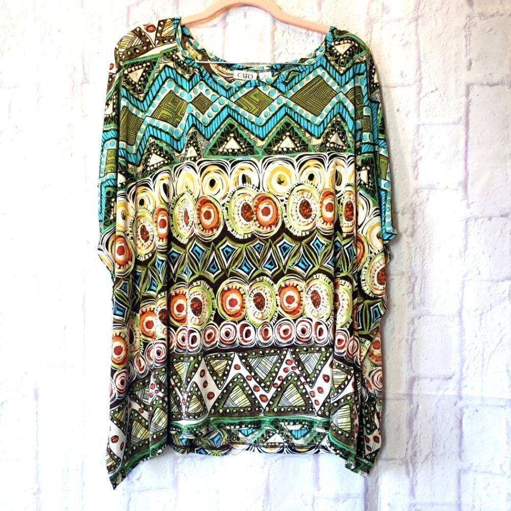 CATO Oversized Poncho-style Jersey Knit Top